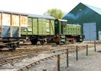 Shunting duty in the yard at Marley Hill on the Tanfield Railway in May 2006. The locomotive is Ruston & Hornsby TIC No 35. The 0-4-0 DE (418200) was built for the Port of Tyne Authority in 1953.   <br><br>[John Furnevel 09/05/2006]