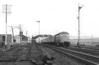 The 1000 Kings Cross - Edinburgh Waverley passing Reston on 29 July 1967 behind D9010 <I>King's Own Scottish Borderer</I>.  <br><br>[Dougie Squance (Courtesy Bruce McCartney) 29/07/1967]