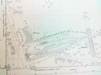 Part of a 1:1250 map of showing Barnton station (which was to close in 1951) and, off-photo, not much else. The station was called Cramond Brig when if first opened; Barnton was then just a house. It's odd therefore that the previous station, in the village of Davidson's Mains, was initially called 'Barnton Gate'. Notice the Parliamentary constituency: odd to think that the voters in this north-western suburb of Edinburgh shared an MP with the burghers of Peebles!<br>
Contributor's collection. Crown copyright.<br><br>[David Panton 15/08/2016]