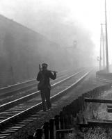 Walking the line - Galashiels, 1960s. (The figure is possibly J Dougan)<br><br>[Dougie Squance (Courtesy Bruce McCartney) //]