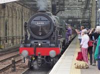 'Royal Scot' about to leave Waverley with the morning's empty stock of the Borders steam excursion.<br><br>[Bill Roberton 28/08/2016]