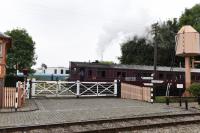 The GWR steam railcar No 93 as it shuttles to and fro on the branch line. It does make the right noises and barks away quite well.<br><br>[Peter Todd 27/08/2016]