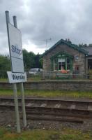 A view across the track to the closed station at Wensley.<br><br>[John Yellowlees //]