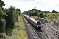 Eastbound HST 43074 @ 1701. Notice on the right, the rail entrance to the Keypoint Rail Terminal, hardly if ever used. I think they had the idea that Honda would start to use car trains, but sadly not.<br><br>[Peter Todd 13/08/2016]