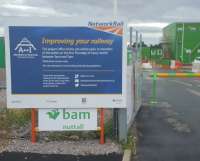 Forres open days: a noticeboard showing the visiting hours for the site office for the Aberdeen to Inverness Improvement Project which includes the relocation of Forres station.<br><br>[John Yellowlees 01/09/2016]