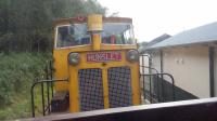 Open day at the Scottish Vintage Bus Museum at Lathalmond bus. View of the Hunslet from the brakevan.<br><br>[Rod Crawford 21/08/2016]