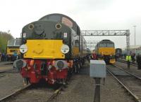 Classes 35, 40, and 57 lined up at the HST's 40th birthday party at St Philips Marsh on 2 May 2016.<br><br>[Ken Strachan 02/05/2016]