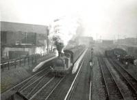 Hard working Caledonian 0-4-4T 55228 runs south west through Crossmyloof station on 27 October 1948 with a train for Busby.  <br><br>[G H Robin collection by courtesy of the Mitchell Library, Glasgow 27/10/1948]