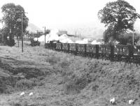 NCB empties for Pennyvenie Colliery photographed at Minnivey in March 1972. The train is about to pass a pug waiting to head back to the washery.<br><br>[John Furnevel 04/03/1972]