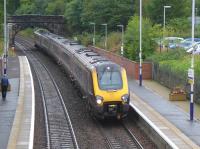 The 08.20 Aberdeen - Penzance service speeds through Dalgety Bay on 13 September.<br><br>[Bill Roberton 13/09/2016]