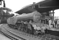 A3 Pacific 60073 <I>St Gatien</I> awaiting departure time at the west end of Newcastle Central in 1962.<br><br>[K A Gray //1962]