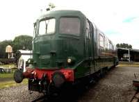 Another view [see image 39402] of the only turbine locomotive on the GWR (today). Notice the railcar loitering within tent, or shed, in the background.<br><br>[Ken Strachan 30/07/2016]