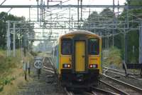 A Manchester to Milford Haven ATW service has just passed Chelford station and is seen heading towards Crewe on the afternoon of 25 September 2016. It would appear that there has been a quick turn around at Manchester as the destination blinds on both ends of the train are still showing Piccadilly.<br><br>[John McIntyre 25/09/2016]