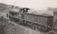 57597 at Hopeman.<br>
<br>
Chris Unsworth comments 'My father told me that after the Hopeman goods had finished shunting that day he and I travelled in the loco cab to Burghead.'<br><br>[Alec Unsworth (Courtesy Chris Unsworth) //1951]