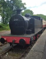 67345 on static display at the former Hawes station.<br><br>[John Yellowlees 29/08/2016]