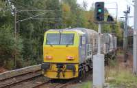 The 'Leaf Train' leaving the Whifflet Loop for the main line.<br><br>[Alastair McLellan 10/10/2016]