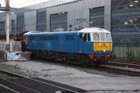 E3137/86259 'Les Ross/Peter Pan' waits at the head of the return CME railtour at Preston on 15 October 2016 having just taken over from 45690 'Leander'<br><br>[John McIntyre 15/10/2016]