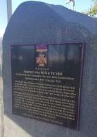 The recently unveiled memorial plaque in memory of Sergeant John Meikle VC MM, 4th Battalion Seaforth Highlanders (Ross-shire Buffs) Territorial Force (11th September 1898 - 20th July 1918).<br><br>[John Yellowlees 18/10/2016]