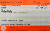 Can't complain about value for money on that trip - 65p each way (with Railcard) for Galashiels to Wick! Sadly, the fare is no longer available but remained in the system for a surprisingly long time before being removed. <br><br>[Colin McDonald 05/06/2016]