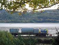 The 'Leaf Train' at a standstill as the driver has to get out in order to remove a particularly tricky leaf.<br><br>[Beth Crawford 24/10/2016]