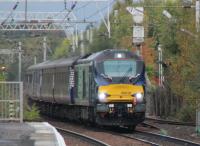 Attached is a photo of the empty carriage movement from Edinburgh Waverley to Motherwell Tmd(DRS) with 68 018.<br><br>[Alastair McLellan 11/11/2016]