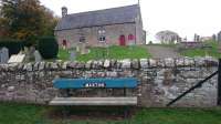 Here is a picture of a station bench from  Maxton railway station closed in 1964. on the old Kelso line. It is outside the Church at Maxton still in British Rail Blue. The Church is dedicated to St Cuthbert,  and there has been a place of worship here for over a 1000 years.<br><br>[Alan Cormack /10/2016]