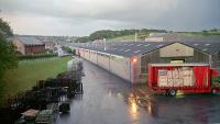 View east towards Newmilns station in 1996. The station site was redeveloped after closure.<br><br>[Ewan Crawford //1996]