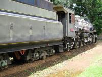 North British Locomotives of Glasgow built railway loco no 2921 'Masai of Kenya', which now resides at the railway museum in Nairobi.<br><br>[Alistair MacKenzie 17/03/2014]