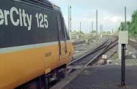 Berwick (only just) before the wires went up. 43028 pauses on its way to Edinburgh in 1988.<br><br>[Ewan Crawford //1988]