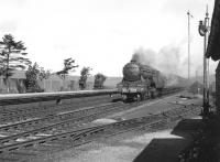 LNER A3 2745 <I>Captain Cuttle</I> brings a southbound train through Heriot on the Waverley Route in the 1930s. The Pacific was allocated to Canal shed, Carlisle, between 1928 and 1948. [Ref query 131]<br><br>[Dougie Squance (Courtesy Bruce McCartney) //]