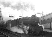 A cold February morning in 1964 sees V2 60913 pulling away from Carlisle platform 3 with the 9.25am Crewe - Perth.<br><br>[K A Gray 01/02/1964]