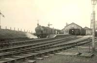 Ex-GNSR 4-4-0 62274 <I>Benachie</I> leaving Macduff on 11 July 1951 with a train for Aberdeen. <br><br>[G H Robin collection by courtesy of the Mitchell Library, Glasgow 11/07/1951]