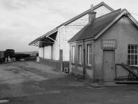 Laurencekirk goods yard.  The shed has been dismantled for use on a preserved railway.<br><br>[Bill Roberton //1987]