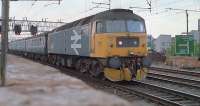 A 47 on a Carlisle via Kilmarnock train approaches Eglinton Street from the north in 1988.<br><br>[Ewan Crawford //1988]