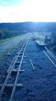 At the railway farm, track is laid down to the join of the River Tay and Tummel. The location is very near where the Aberfeldy branch crossed the Tay at Balnamuir.<br><br>[Alan Cormack /11/2016]