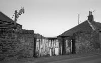 The former Waterloo Pit, later a farm, with the course of a tramway off the NBR main line passing through the gate and over Old Craighall Road.<br><br>[Bill Roberton //1987]