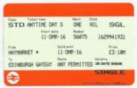 Edinburgh Gateway, first-day ticket.<br><br>[John Yellowlees 11/12/2016]