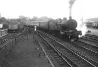 Compound 4-4-0 41132 photographed at Dalbeattie on 14 July 1956 at the head of a Dumfries - Stranraer train. [Ref query 219] <br><br>[G H Robin collection by courtesy of the Mitchell Library, Glasgow 14/07/1956]