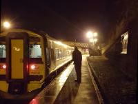 158712 at the north end of Perth on the inaugural run of the new 0508 Perth-Inverness service, arriving at 0749.<br><br>[John Yellowlees 12/12/2016]
