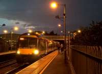 The 19.05 to Leicester calls at Coleshill Parkway on 1st October 2016.<br><br>[Ken Strachan 01/10/2016]