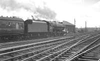 Black 5 44790 leaves Carlisle on 12 April 1963 and heads for the S&C route with the 12.50pm to Leeds.<br><br>[K A Gray 12/04/1963]