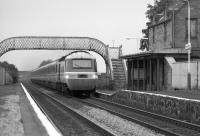 A southbound HST speeds through Springfield, Fife.<br><br>[Bill Roberton //1996]