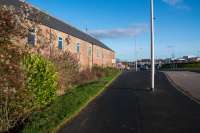 View east at Kelso. Before 1998 this view also included the B6352 road bridge over the line. The bulk of the station was beyond the bridge (roughly the location of the roundabout today). The photograph is taken from just off the end of the former eastbound platform. [See image 50295].<br><br>[Ewan Crawford 27/12/2016]