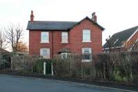 <I>Station House</I> at Knott End, sited some distance from the station building [see image 18813] and now surrounded by modern housing. The bungalow to the right of the picture stands on the site of the old KER carriage shed. The railway saw its last train in 1950. [Ref query 415]<br><br>[Mark Bartlett 01/01/2017]