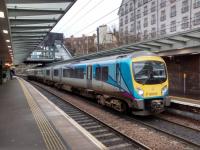 A Class 185 at Platform 4 with a service for Manchester Victoria.<br><br>[David Panton 07/01/2017]