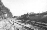 Standard 2-6-4T 80006 passing Forth and Clyde Junction on 9 July 1957 with a Rutherglen - Balloch train. <br><br>[G H Robin collection by courtesy of the Mitchell Library, Glasgow 09/07/1957]
