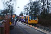 A Northern Pacer at Rose Hill Marple in the late afternoon of 10 January 2017 waiting to return to Manchester Piccadilly. I suspect that the train crew were a little bemused at who this strange Scotsman was who travelled out from Piccadilly only to photograph and return!<br><br>[John McIntyre 10/01/2017]