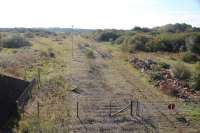 Looking south over Margam Yard. The running shed was off to the left now completely demolished as has the wagon repair. The pile of rubble on the right is the remains of the South Sorting Sidings Signal Box.<br><br>[Alastair McLellan 13/10/2016]