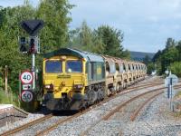 A shot taken on 22nd June 2014 showing 66601 exiting the Perth route with a working for Millerhill.  The 66 is in the same spot as the 40060 in my previous photograph.<br><br>[Graeme Blair 22/06/2014]