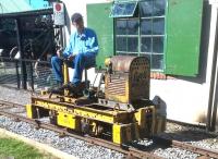 Another interesting little locomotive [see image 57229] - this is a Lister Auto Truck. Despite appearances, the driver has not been skewered by the Stop sign.<br><br>[Ken Strachan 29/08/2016]